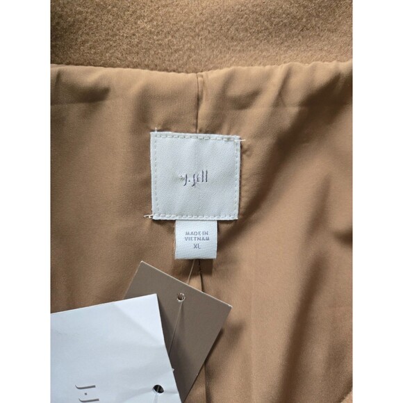 J Jill Camel Pleated Pea Coat Size XL $249 MSRP NWT Quiet Luxury - Picture 9 of 11